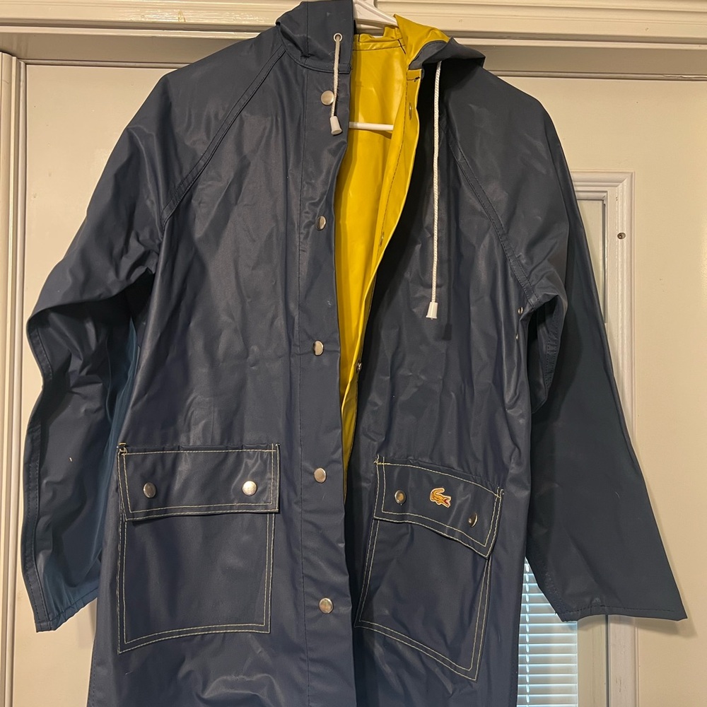 Lacoste Black Jacket with Yellow Stitching